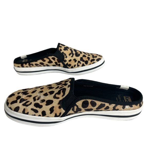 Keds x Kate Spade New York Double Decker Calf Hair type leopard mule women's Sz7 - Picture 6 of 11
